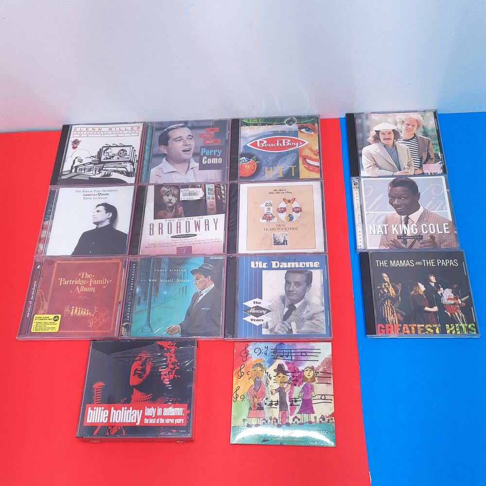 great Singers Sealed CD Lot Nat King Cole Beach Boys Glenn Miller Billie Holiday